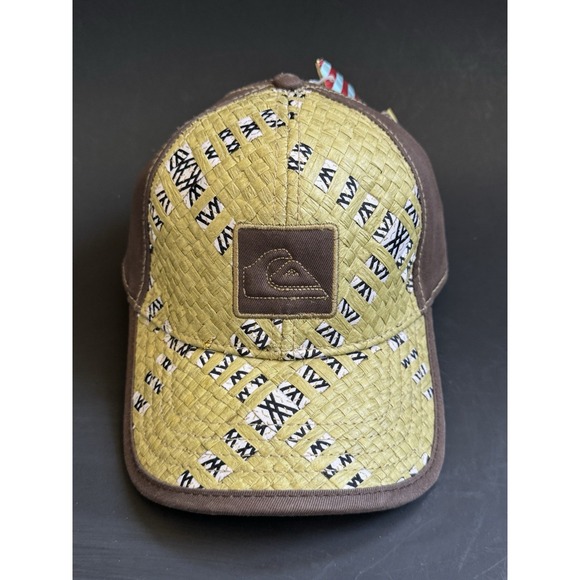 Y2K Quicksilver Straw Front Tracker Brown Hat One Size - Picture 1 of 11